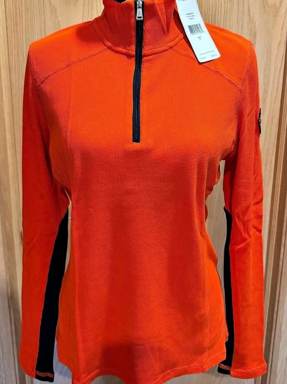 RLX Ralph Lauren RLX quarter-zip pullover Orange Black Quarter-Zip Pullover NWT